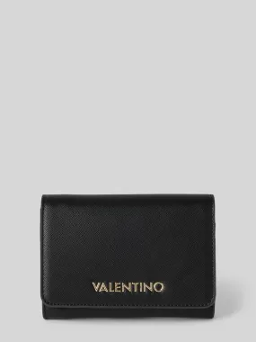 VALENTINO BAGS Portemonnee met labelapplicatie, model 'ZERO' in zwart