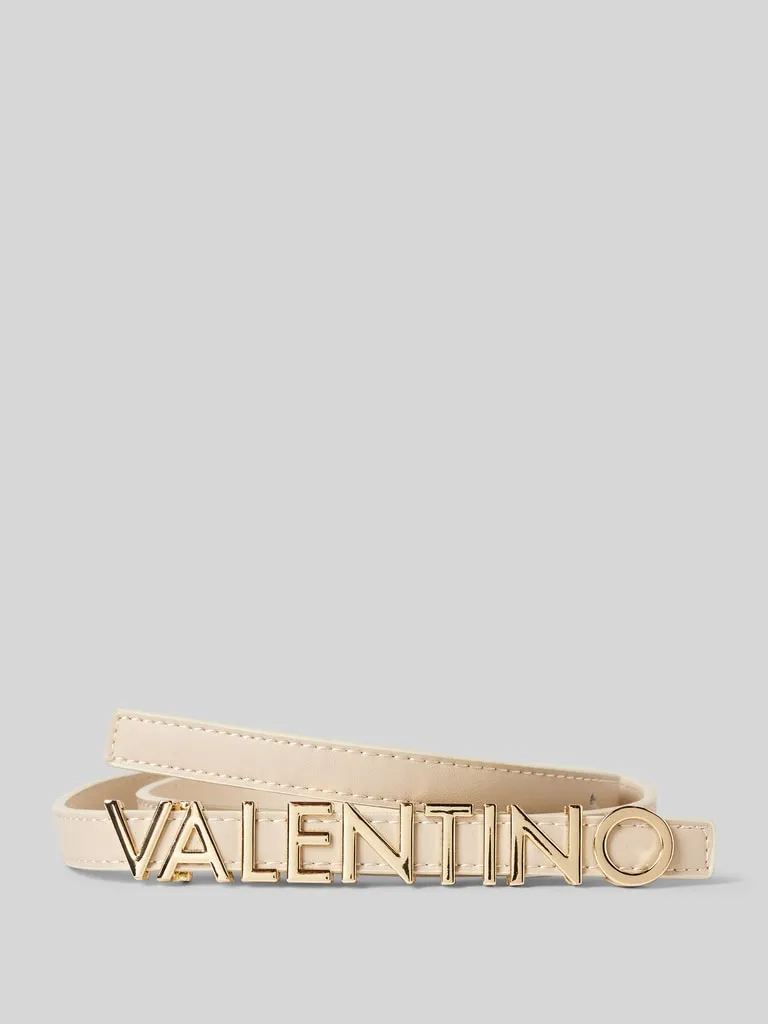 VALENTINO BAGS Riem met labelapplicatie, model 'BELTY LOGO' in beige