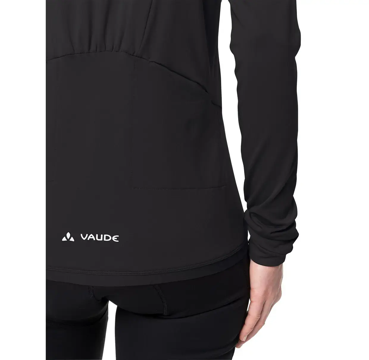 VAUDE Posta Tricot II Fietsshirt Lange Mouwen Zwart Dames