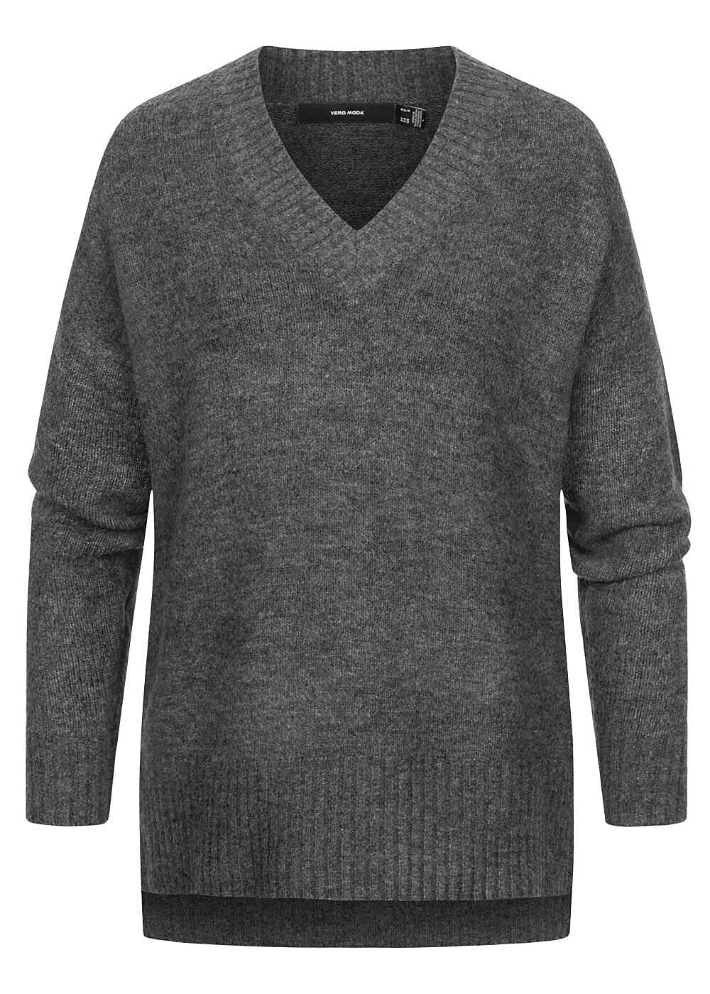 VERO MODA DAMES OVERSIZED PULLOVER MET VHALS GRIJS MELANGE