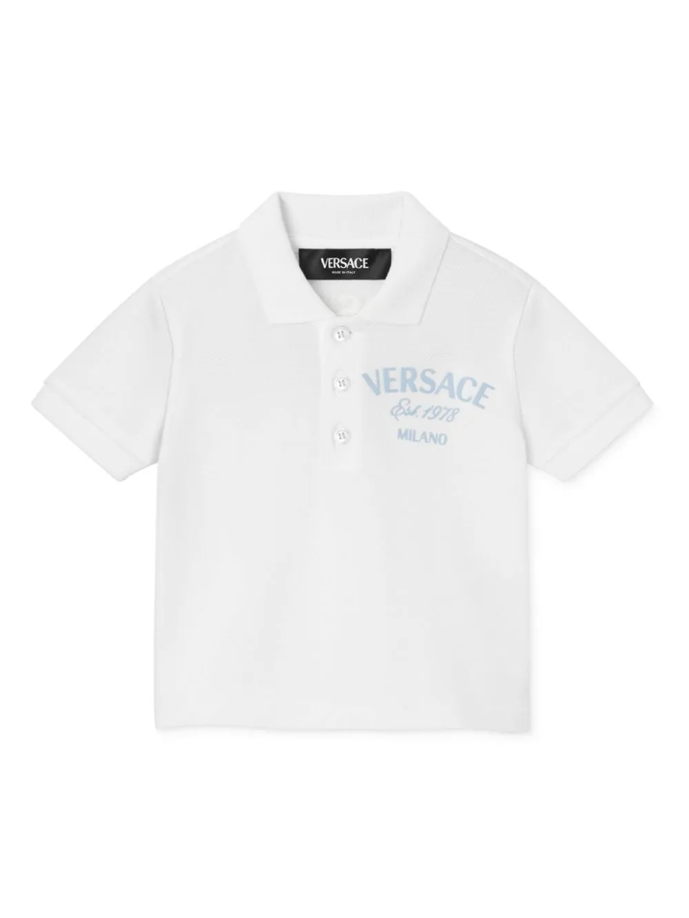 Versace Kids Poloshirt met logoprint Wit