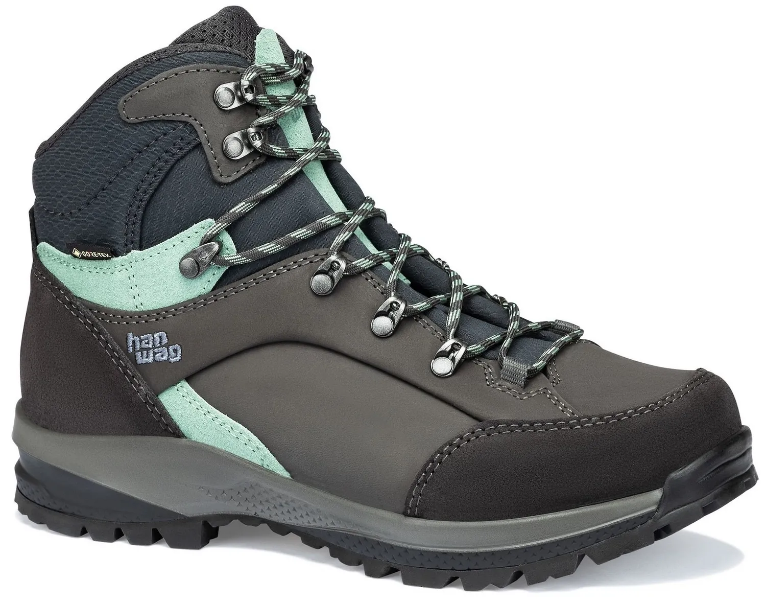 Wandelschoen Hanwag Women Banks SF Extra GTX Asphalt Mint