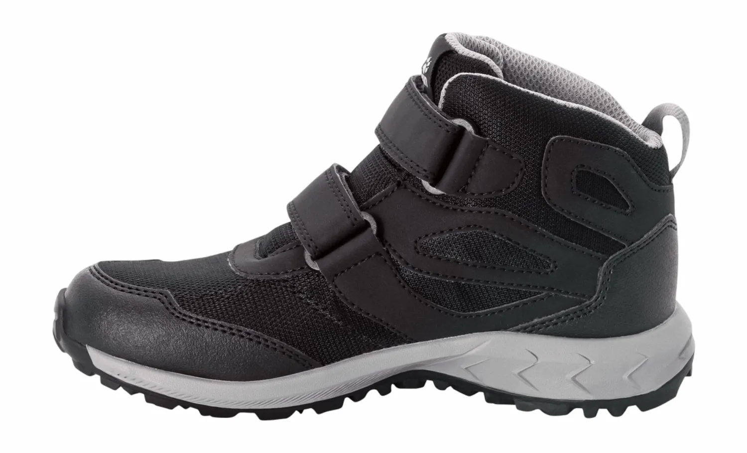 Wandelschoen Jack Wolfskin Kids Woodland Texapore Mid VC Black Grey