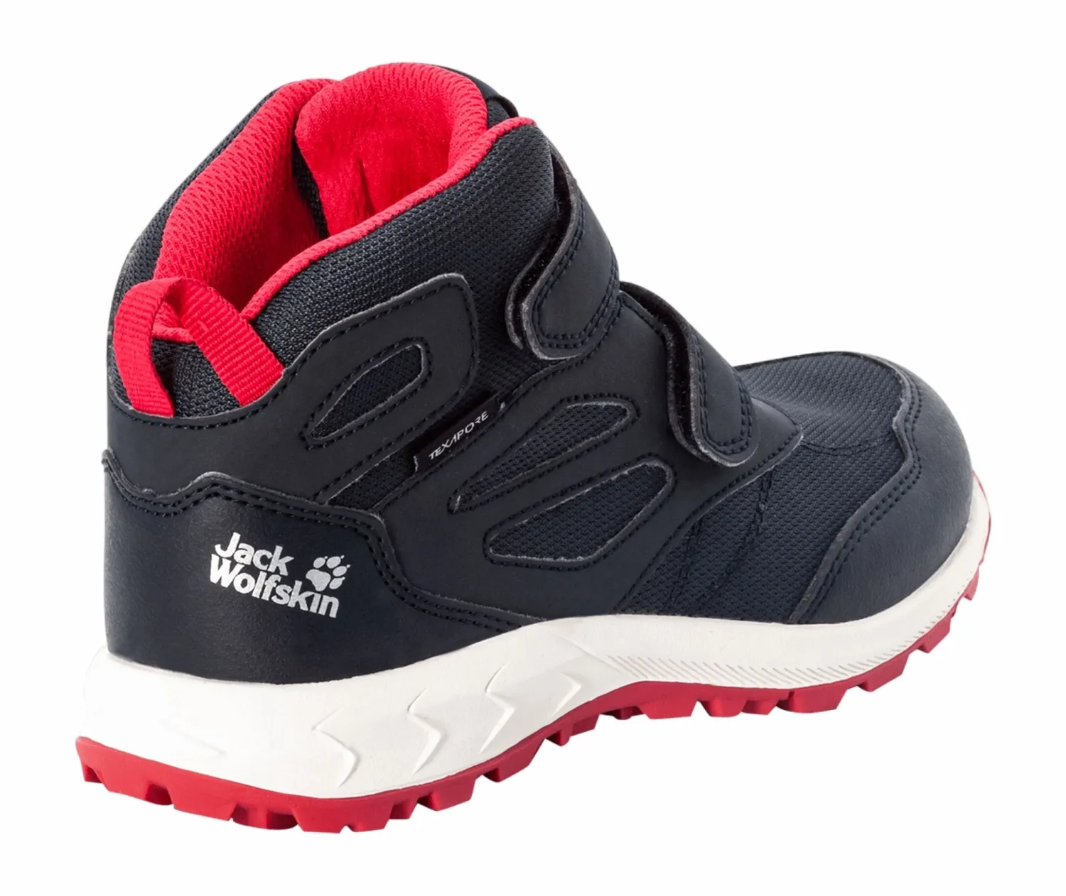 Wandelschoen Jack Wolfskin Kids Woodland Texapore Mid VC Dark Blue Pink