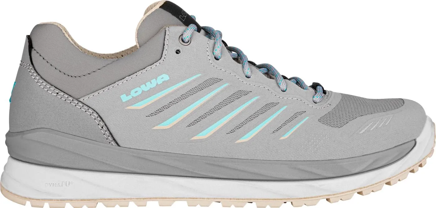 Wandelschoen Lowa Women Axos GTX Low Lightgrey Aquamarine