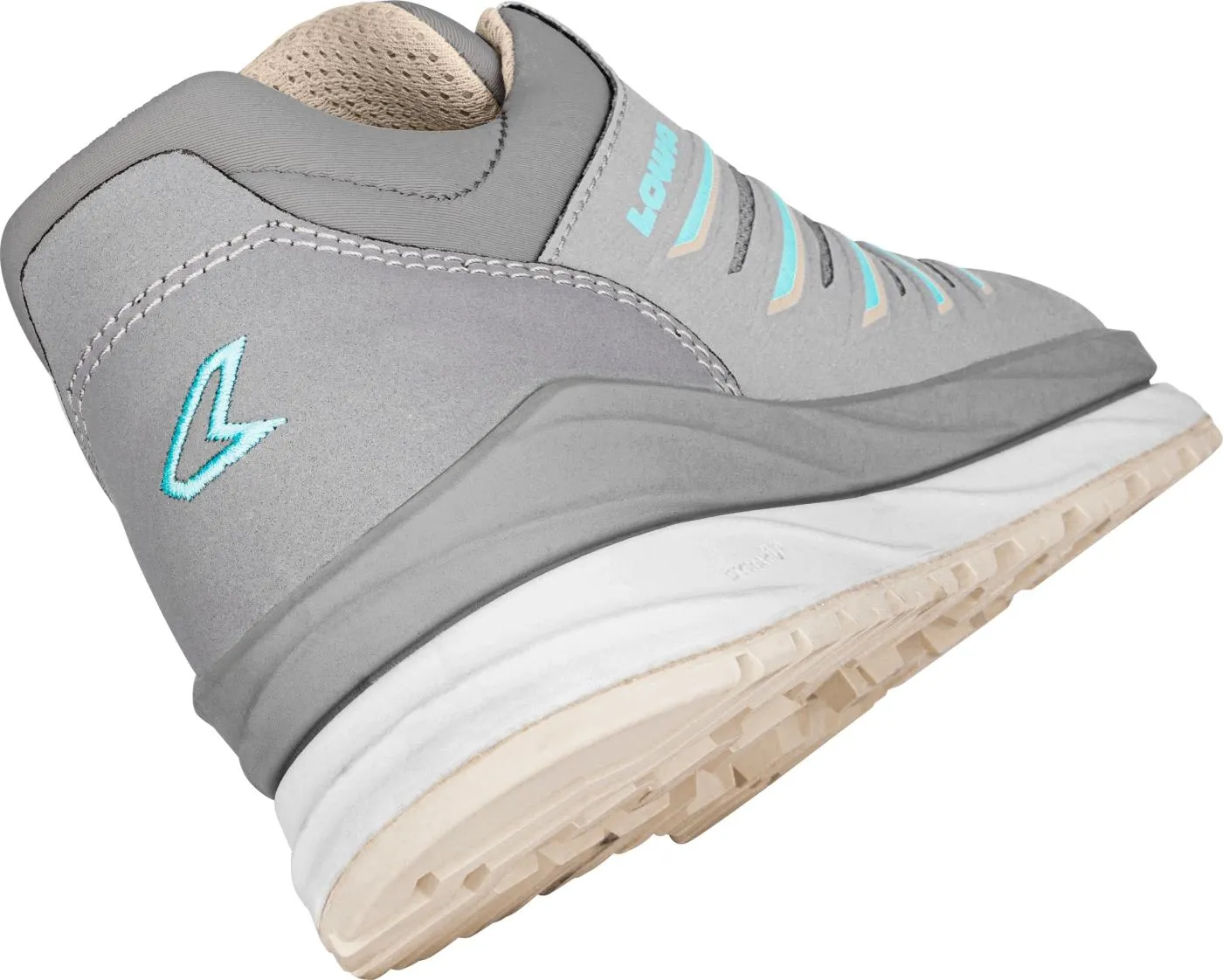 Wandelschoen Lowa Women Axos GTX Low Lightgrey Aquamarine