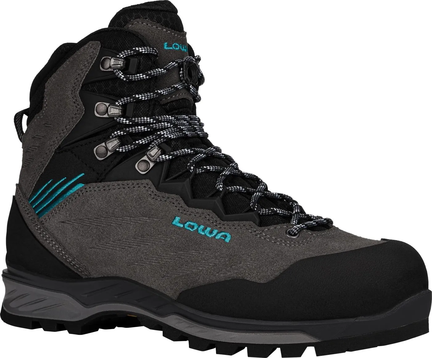 Wandelschoen Lowa Women Cadin II GTX Mid Anthracite Aquamarine