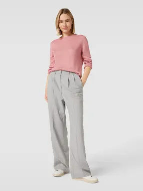 Weekend Max Mara Gebreide pullover met ronde hals, model 'ATZECO' in oudroze