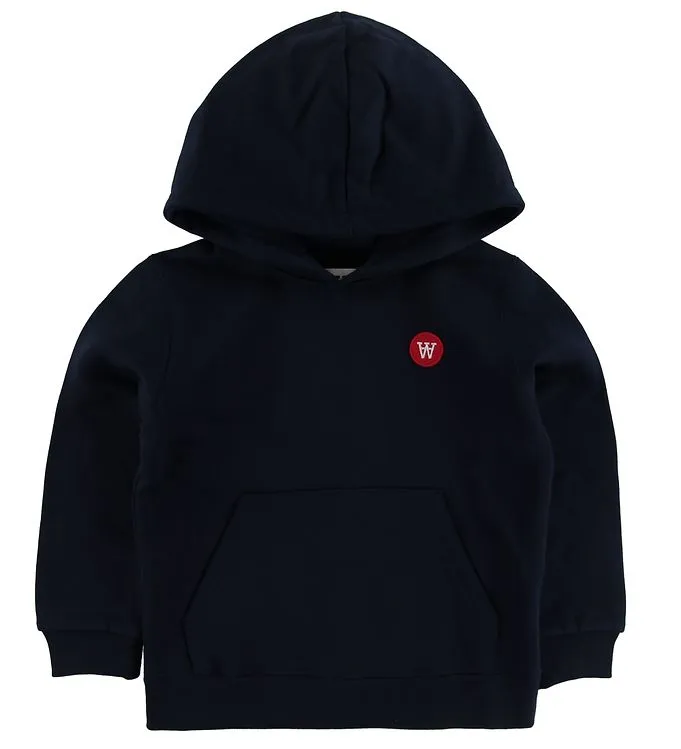 WOOD WOOD KIDS HOODIE  NAVY