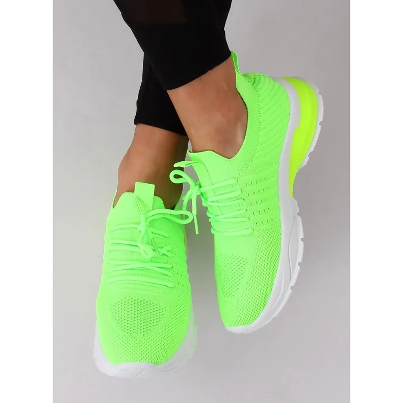 ZH6 FLUORESCENT GREEN NEON SPORTSCHOENEN GROENTE